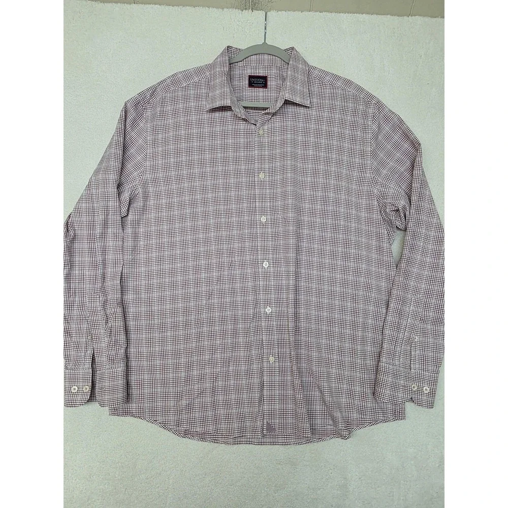 UNTUCKit Shirt Mens Beckman 2XL‎ Red Check Long Sleeve Button Stretch Beckman